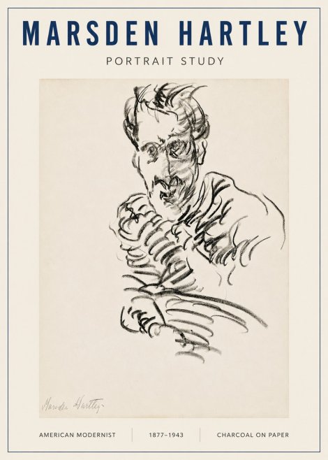 Marsden Hartley Portrait Study No3 - Plakat