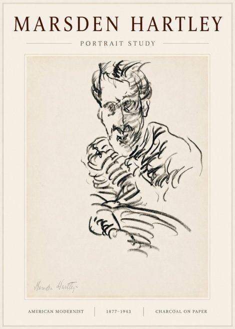 Marsden Hartley Portrait Study No6 - Plakat