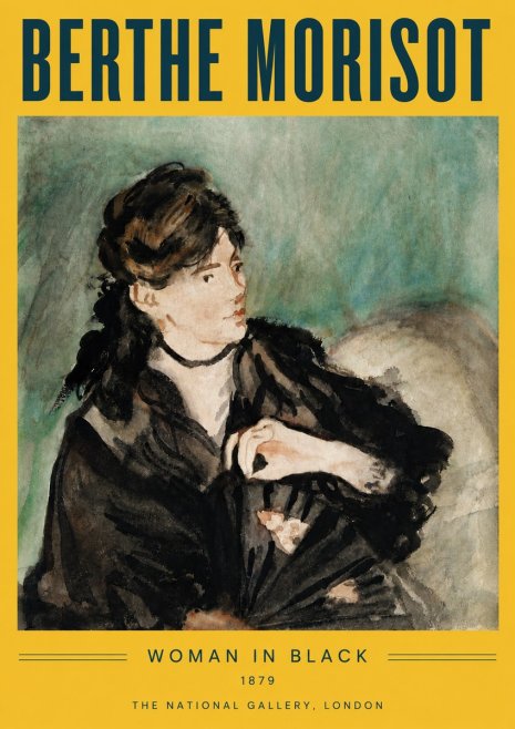 Berthe Morisot Woman in Black No6 - Plakat