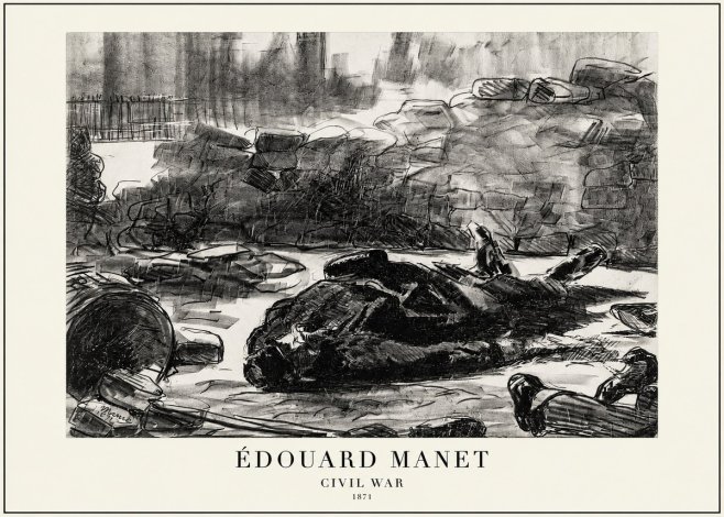 Édouard Manet Civil War No1 - Plakat