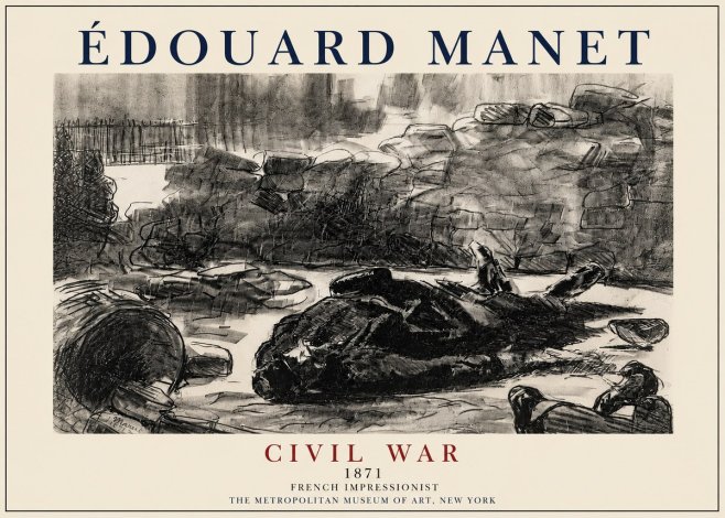 Édouard Manet Civil War No3 - Plakat