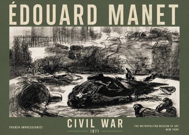 Édouard Manet Civil War No5 - Plakat