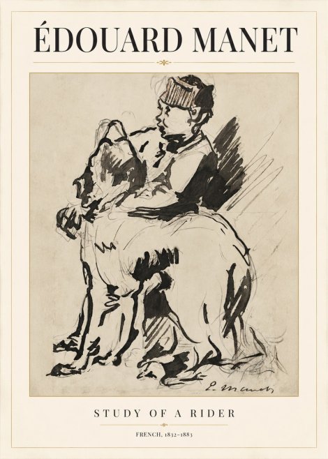 Édouard Manet Study of a Rider No1 - Plakat