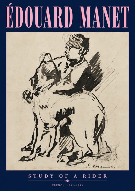 Édouard Manet Study of a Rider No3 - Plakat