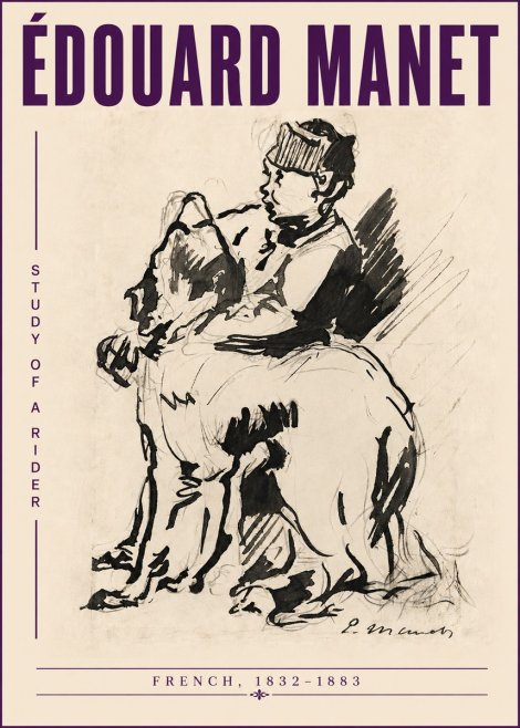 Édouard Manet Study of a Rider No5 - Plakat