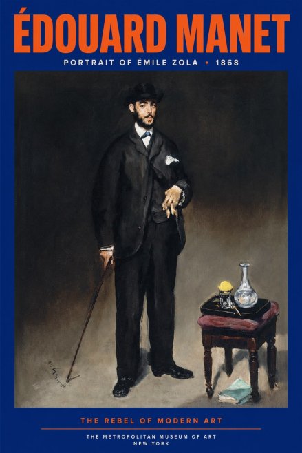 Édouard Manet Portrait of Émile Zola No2 - Plakat