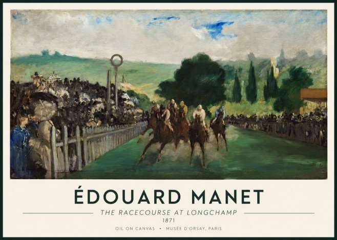 Édouard Manet The Racecourse at Longchamp No1 - Plakat