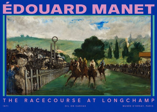 Édouard Manet The Racecourse at Longchamp No2 - Plakat