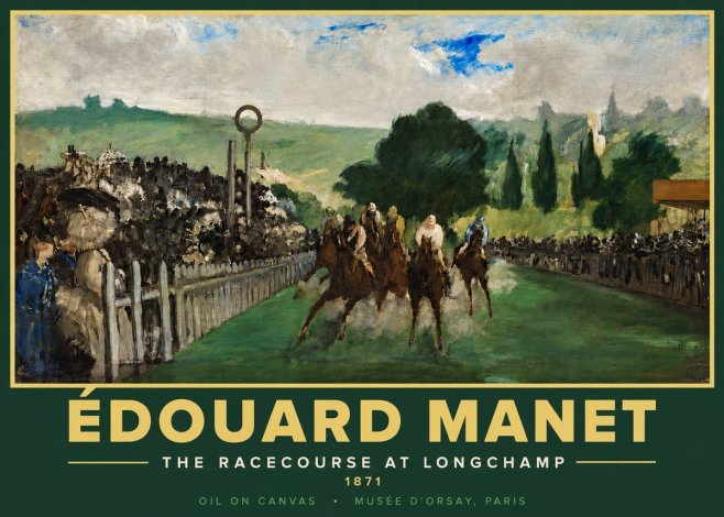 Édouard Manet The Racecourse at Longchamp No5 - Plakat