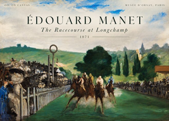 Édouard Manet The Racecourse at Longchamp No6 - Plakat