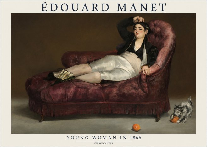 Édouard Manet Young Woman in 1866 No1 - Plakat