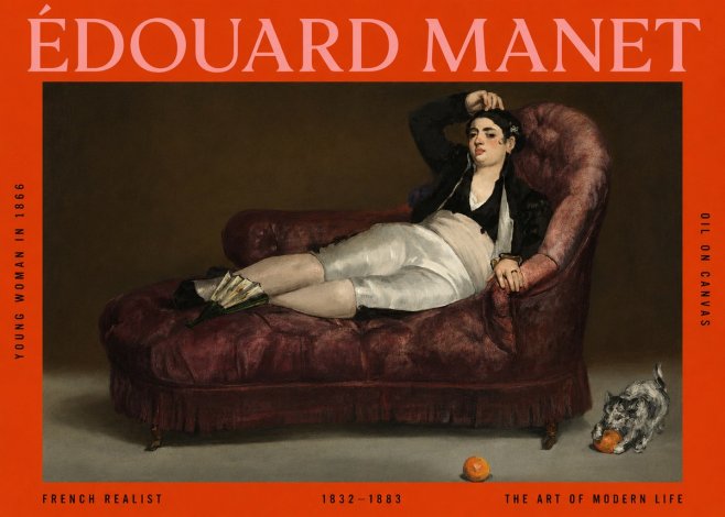Édouard Manet Young Woman in 1866 No2 - Plakat
