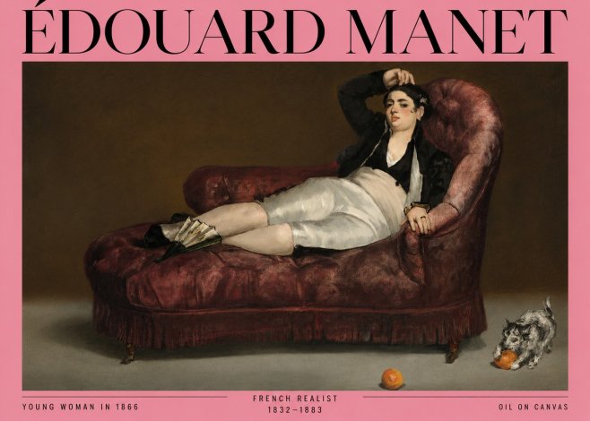 Édouard Manet Young Woman in 1866 No3 - Plakat