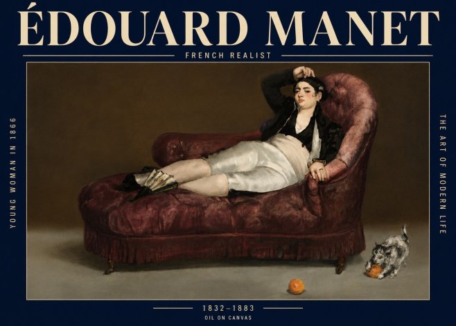 Édouard Manet Young Woman in 1866 No6 - Plakat
