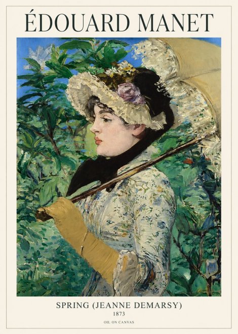Édouard Manet Spring (Jeanne Demarsy) No1 - Plakat