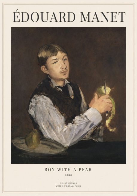 Édouard Manet Boy with a Pear No1 - Plakat