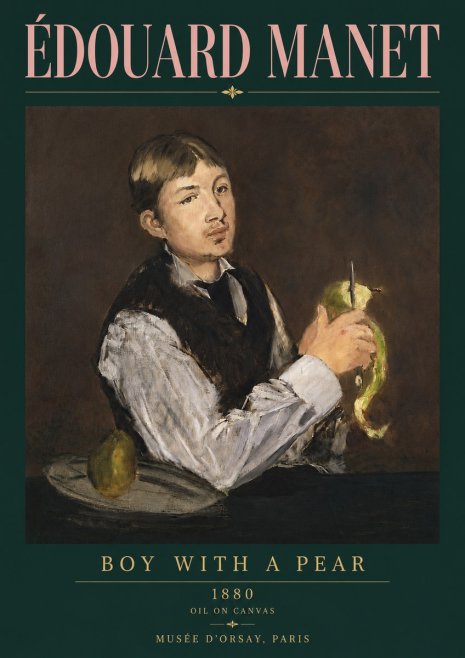 Édouard Manet Boy with a Pear No4 - Plakat