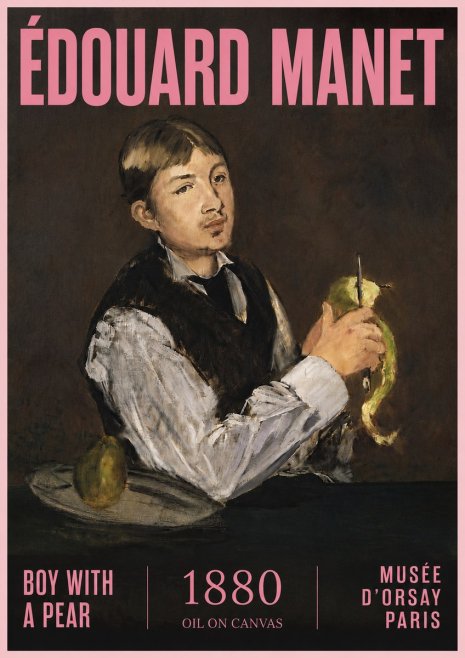 Édouard Manet Boy with a Pear No5 - Plakat