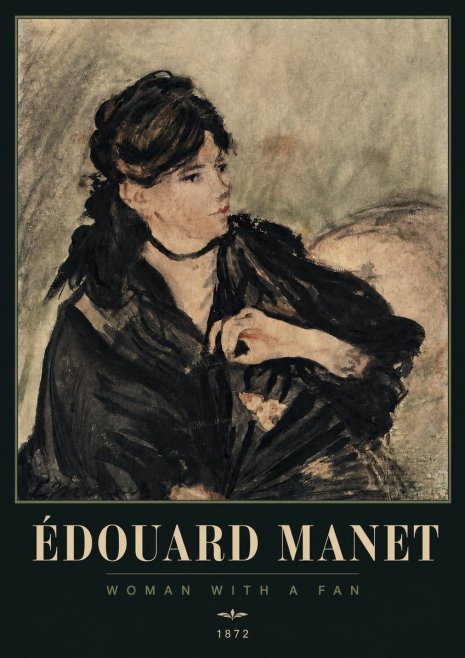 Édouard Manet Woman with a Fan No3 - Plakat