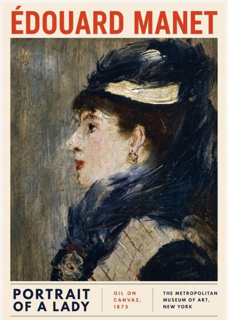 Édouard Manet Portrait of a Lady No5 - Plakat