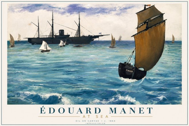 Édouard Manet At Sea No3 - Plakat