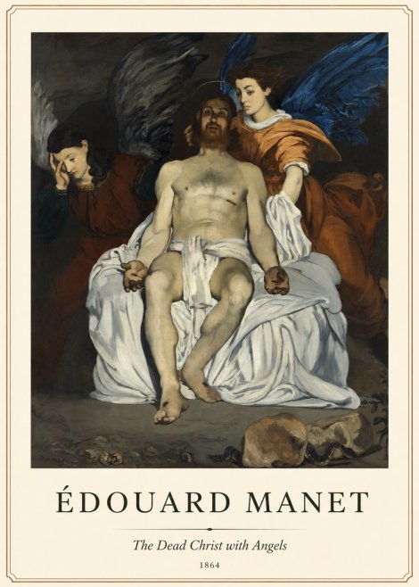 Édouard Manet The Dead Christ with Angels No1 - Plakat