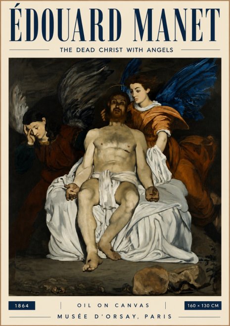 Édouard Manet The Dead Christ with Angels No6 - Plakat