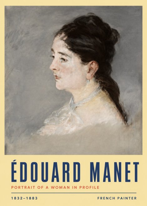 Édouard Manet Portrait of a Woman in Profile No3 - Plakat