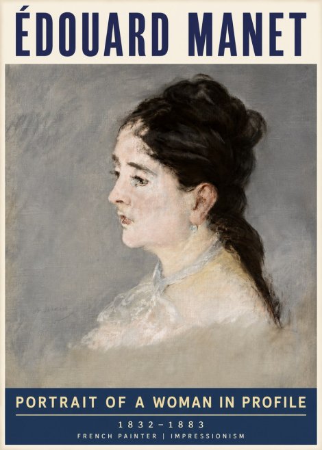 Édouard Manet Portrait of a Woman in Profile No6 - Plakat