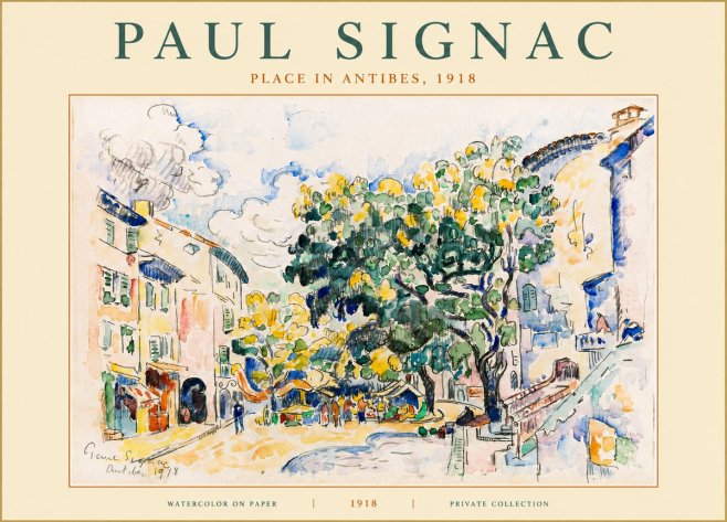 Signac Place in Antibes, 1918 No6 - Plakat
