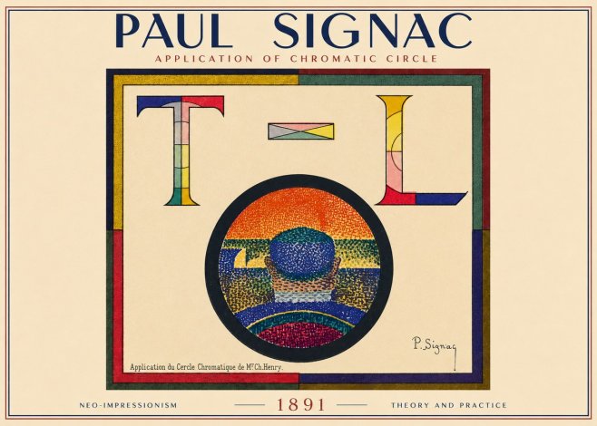 Signac Application of Chromatic Circle No3 - Plakat