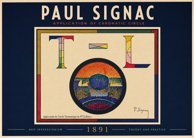 Signac Application of Chromatic Circle No4 - Plakat