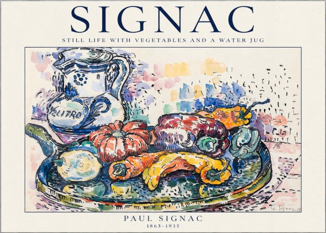Signac Still Life with Vegetables and a Water Jug No1 - Plakat