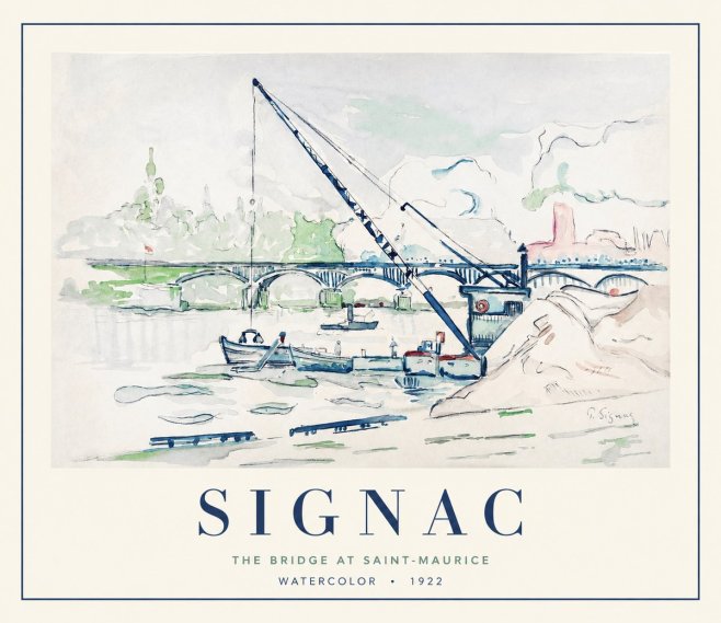 Signac The Bridge at Saint-maurice No1 - Plakat
