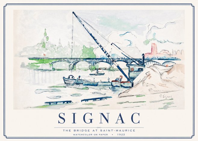 Signac The Bridge at Saint-maurice No5 - Plakat