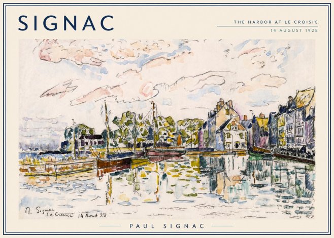 Signac The Harbor at Le Croisic No3 - Plakat