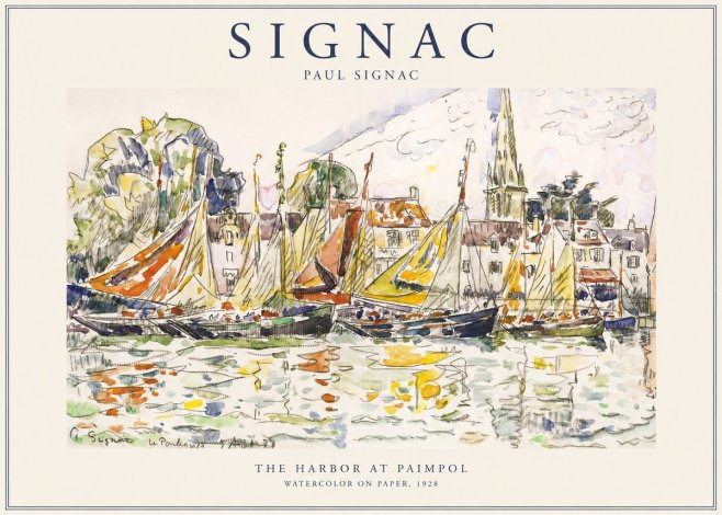 Signac The Harbor at Paimpol No1 - Plakat