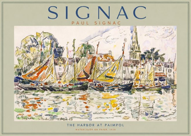 Signac The Harbor at Paimpol No5 - Plakat