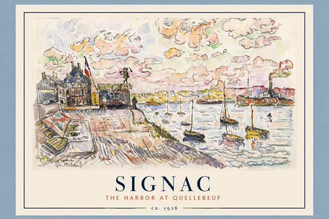 Signac The Harbor at Quellebeuf No2 - Plakat