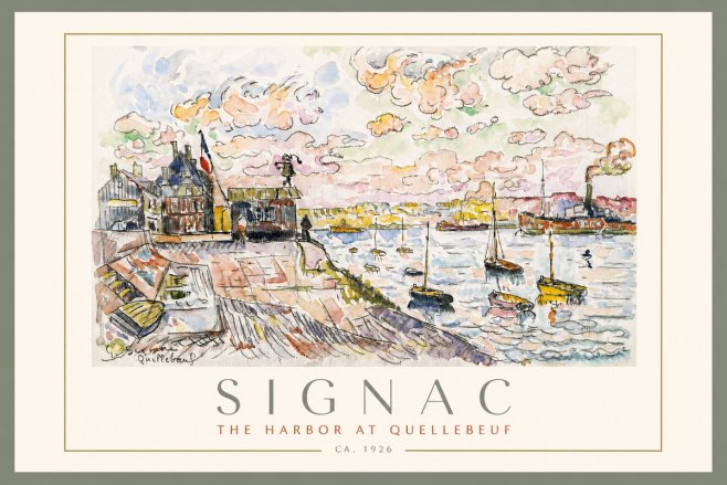 Signac The Harbor at Quellebeuf No3 - Plakat