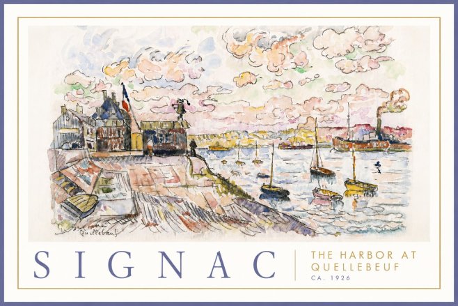 Signac The Harbor at Quellebeuf No6 - Plakat