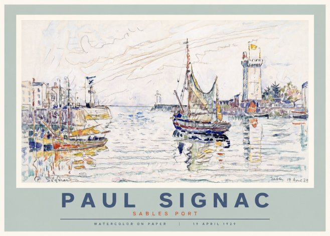 Signac Sables Port No4 - Plakat