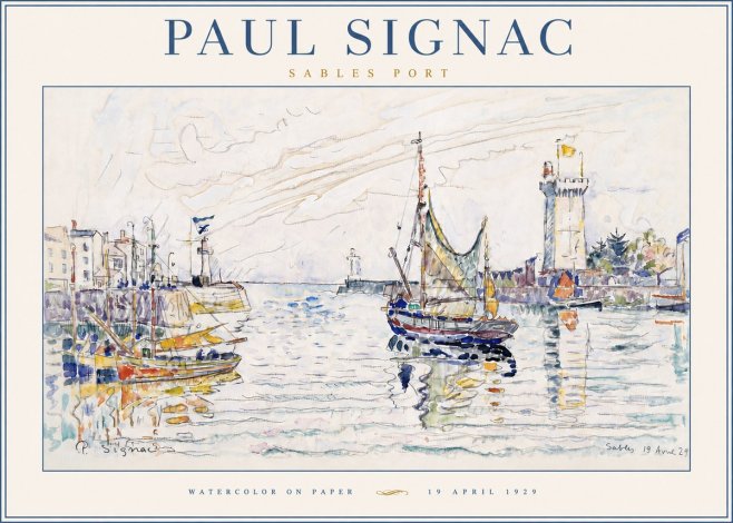 Signac Sables Port No6 - Plakat