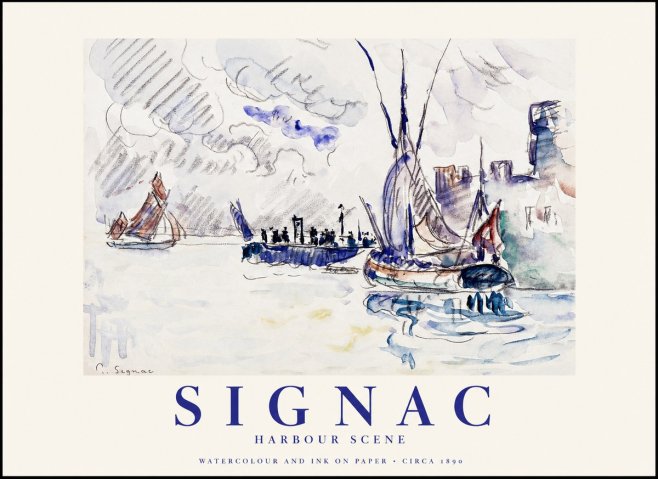 Signac Harbour Scene No1 - Plakat
