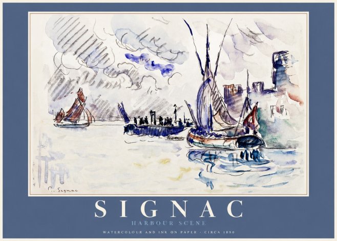 Signac Harbour Scene No2 - Plakat