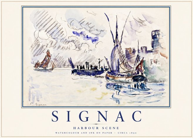 Signac Harbour Scene No3 - Plakat