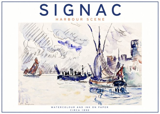 Signac Harbour Scene No4 - Plakat