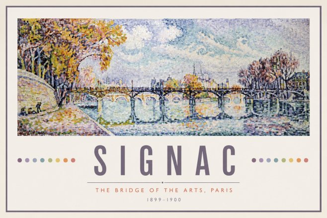 Signac The Bridge of the Arts, Paris No2 - Plakat