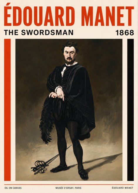 Édouard Manet The Swordsman No4 - Plakat