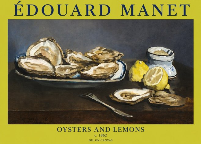 Édouard Manet Oysters and Lemons No4 - Plakat
